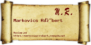 Markovics Róbert névjegykártya