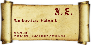 Markovics Róbert névjegykártya